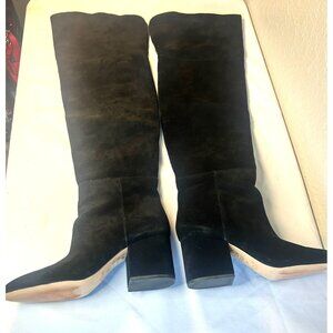 JCREW Size 6.5 Sadie Over-the-knee Boots in Black Suede